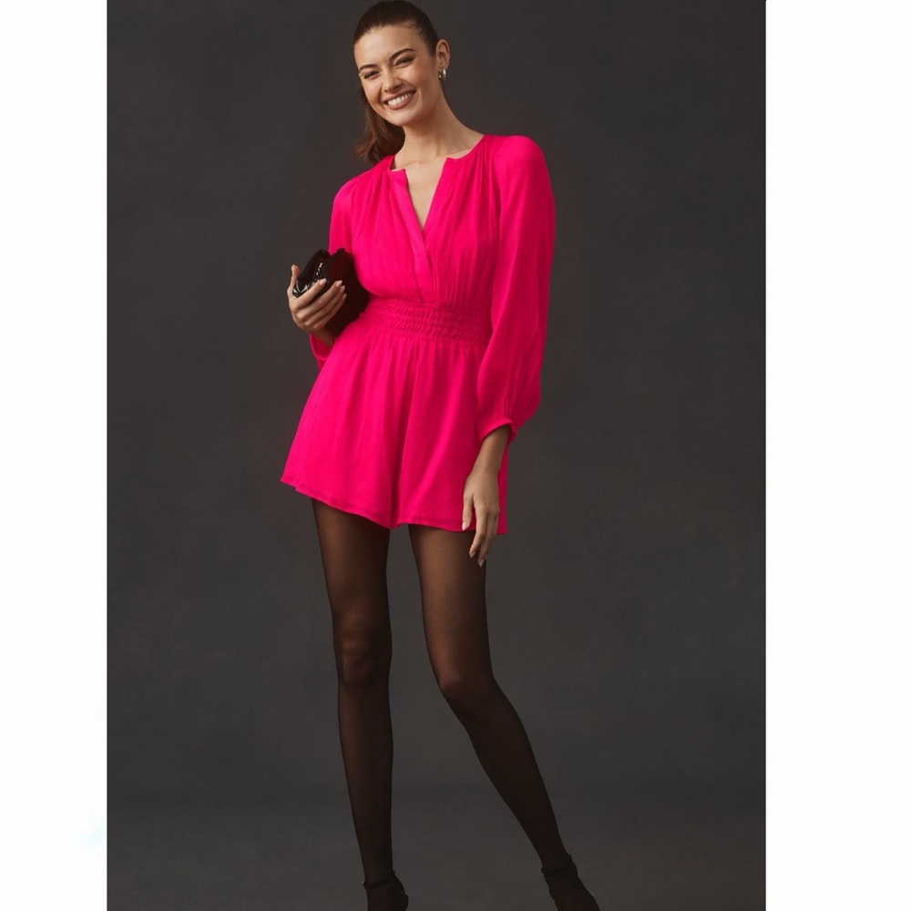 Long sleeve Somerset Romper Pink